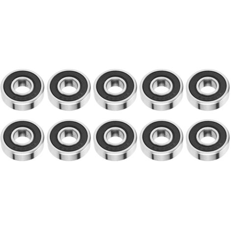 10 roulements à billes scellés 6000-2RS 10x26x8 mm, joints en caoutchouc, lot de 10