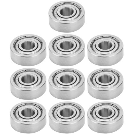10 Roulements Miniatures Haute Vitesse en Acier Inoxydable S605Z - Pièces Mécaniques de Rechange
