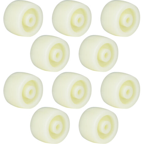 10 ruedas de nailon de 1,5 pulgadas para carro de plataforma, poleas direccionales, carga máxima 40 kg.