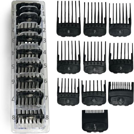 10 Sabots Magnétiques, Gravés Numéros, 1.5mm à 25mm, Acier Nano-Argent, Pour Tondeuse Wahl