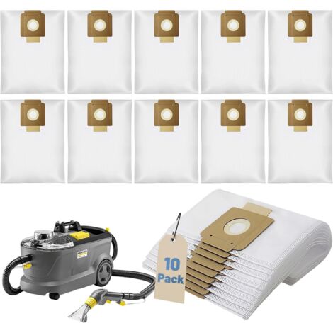 10 Sac Aspirateur, 4 Couches Filtration, 2,7L Capacité, Pour Karcher T15/1 T12/1 T7/1