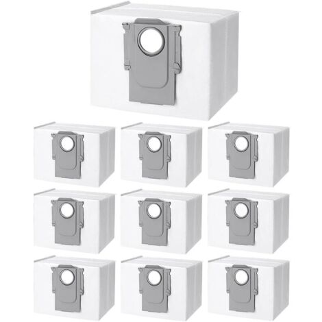 10 sacchetti per la polvere accessori per Xiaomi Roborock S8+/S8 Pro Ultra S7 MaxV Ultra/S7 Pro Ultra/Q7+/ Q7 Max+/Q5+/T8, sacchetti per aspirapolvere di ricambio per stazione di aspirazione Roborock 