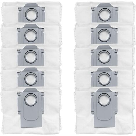 10 sacchetti per la polvere di ricambio applicabili compatibili con la base autosvuotata per l'aspirapolvere robot Roborock Q5, accessorio per sacchetto di grande capacità