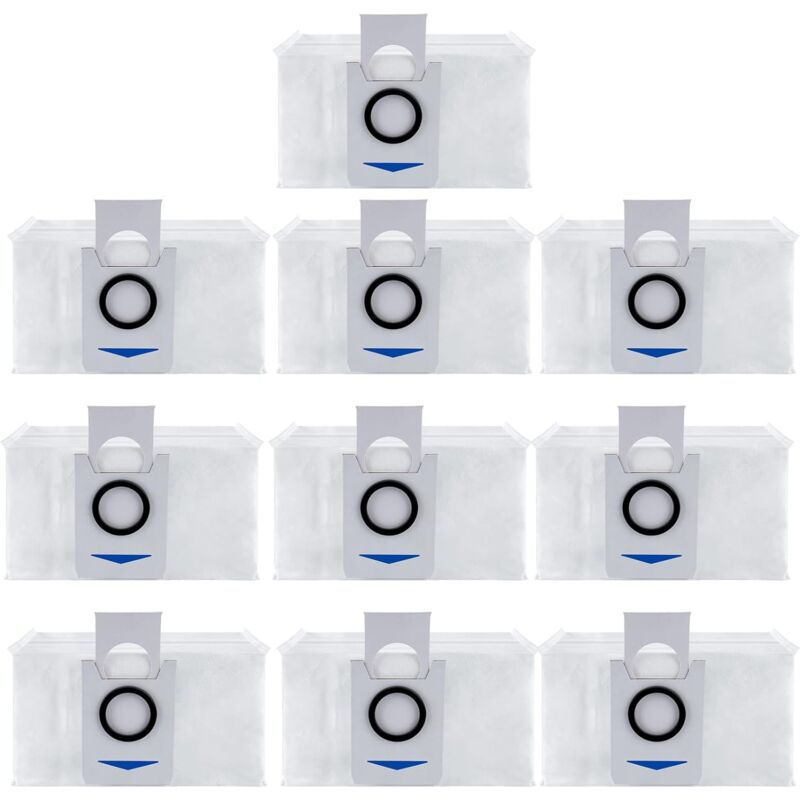10 sacs à poussière jetables applicables pour ECOVACS DEEBOT X1 OMNI DEEBOT X1 Turbo, X1 Plus, X1 Omni, T10 pièces de rechange pour aspirateur robot