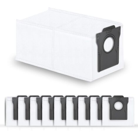 10 sacs à poussière pour aspirateurs Dreame L10s Pro Ultra Heat, L10s Ultra Gen 2, X30/X40/X50 Ultra Complete, X40/X50 Master, Mova E30 Ultra / Z50 Ultra / V50 Ultra, sacs de rechange de 3,2 L, sacs a