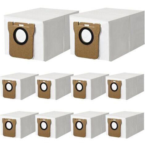 10 Sacs à Poussière pour Dreame S10/L10s Ultra/ L20 Ultra / L10 Ultra, Xiaomi X10+, X20+ Robots Aspirateurs, 2,5 L Grande Capacité Sacs à Poussière Pièces de Rechange Kit D'accessoires