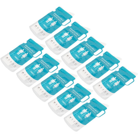 10 sacs à uriner jetables 750ml, urinoir portable d'urgence pour hommes femmes enfants, idéal camping et embouteillages
