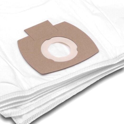 10 sacs compatibles avec les aspirateurs Makita 446L, VC2010L, VC2021L, VC2511, VC2512L, VC3011L - Microfibre non tissée, Blanc