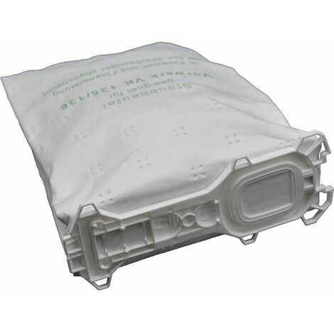 10 sacs d'aspirateur en molleton adaptés pour Vorwerk - Kobold 135/136 / 135SC / VK135 / VK136 (Blanc)
