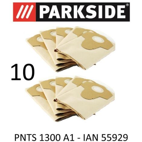 10 Sacs d'aspirateur PNTS 1300 A1 20 L Lidl Ian 55929 Marron 906–05 – Aspirateur sec humide