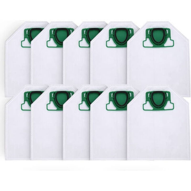 10 sacs d'aspirateur pour Vorwerk Kobold VK200 FP200, micro polaire 5 couches de qualité supérieure pour les personnes allergiques