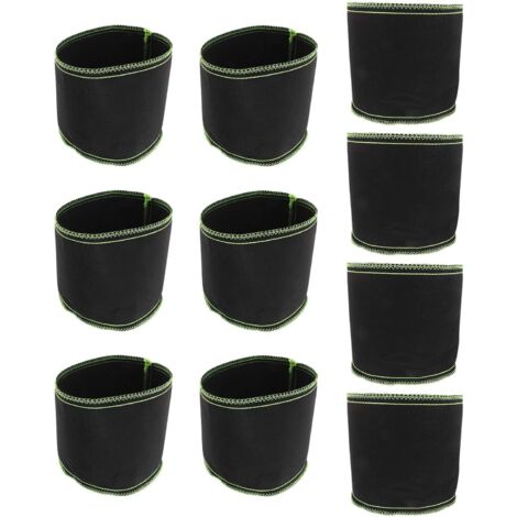 10 sacs de culture en tissu non tissé noir pour la plantation de pommes de terre