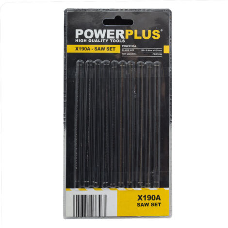 10 Sägeblätter für Dekupiersäge Laubsäge 133x2,6x0,25 MM Sägeblatt-Satz - POWERPLUS