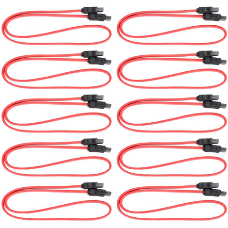 10 SATA 7-Pin Stecker auf Buchse Kabel für externe Festplatten und SSDs, 50 cm Datenverlängerung