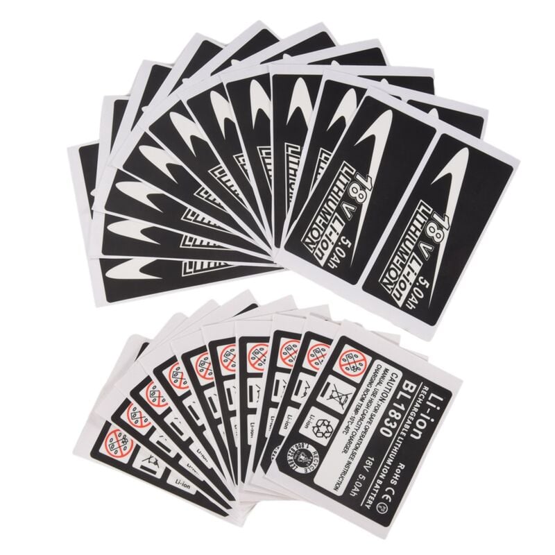 Image of 10 SäTze BL1830 Label Lithium Ionen Batterie 18V 5.0Ah Aufkleber Geeignet für Logo