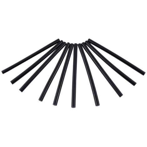 10 schwarze Heißklebesticks 7 mm/11 mm für elektrische Heißklebepistolen, DIY (11 x 200 mm)