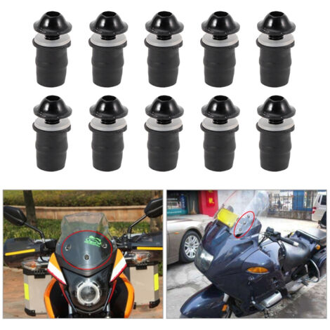 10 schwarze M5-Innensechskantschrauben für universelle Motorradwindschutzscheiben