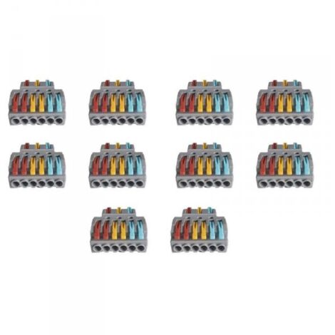 10 Sdoppiatore Elettrico Compatto Connettore Morsetto Elettrico Cavo Connettore 3P-6P