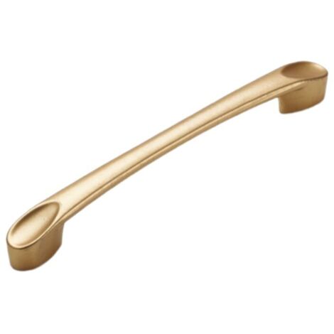 10 semplici maniglie dorate per cassetti e ante di armadietti da cucina, maniglie per ante di guardaroba - Passo foro 128 mm - Oro - A
