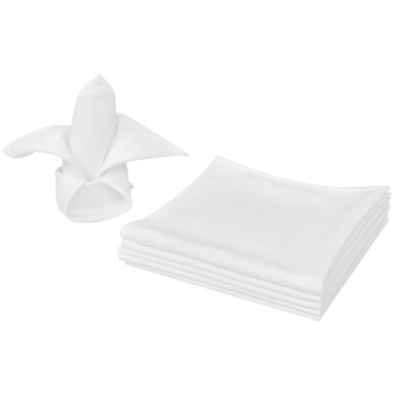 Vidaxl - Serviettes de table 100 pcs Blanc 50x50 cm