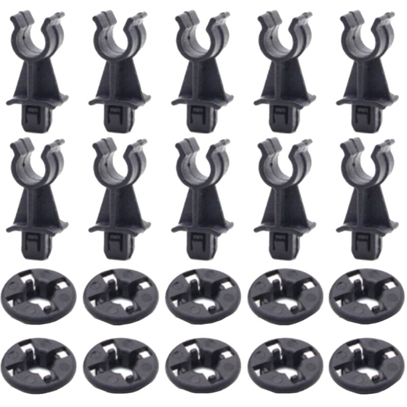 Image of 10 Set Halter für Dualis J10 Navara D40 R51 Motorhauben Halterung Prod Rod Klemme Clip