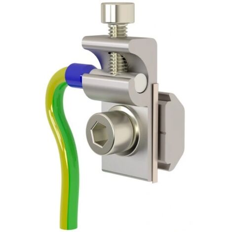 10 st. Erdungsklemme ZU-01 + T-Nut Alu Edelstahl Solar PV für Aluprofil Photovoltaik-Module