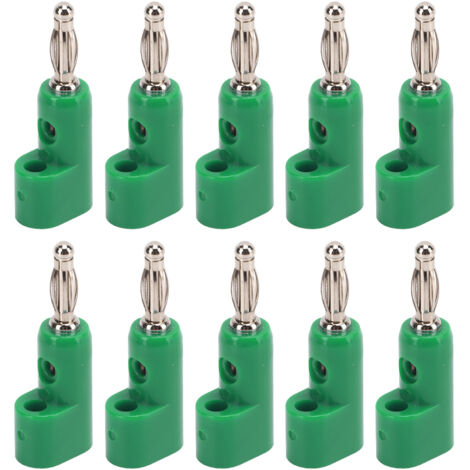 10 stapelbare 4-mm-Bananenstecker (lötfrei) für umweltfreundliches Sicherheitszubehör