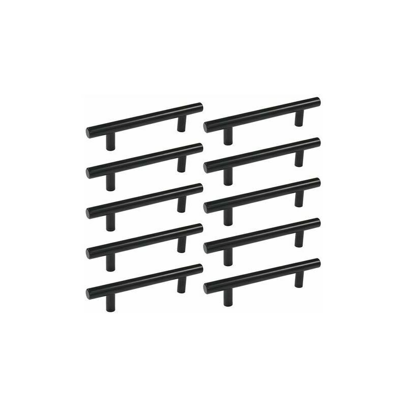 10 Stück 160 mm t Bar Baton Küchenschrank Türgriffe Schrank Schublade Schlafzimmer Möbel zieht schwarz | 06286529248626 10 Stück 160 mm t Bar Baton Küchenschrank Türgriffe Schrank Schublade Schlafzimmer Möbel zieht schwarz | 06286529248626