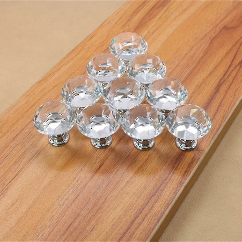 10 Stück 30 mm Rautenform Kristallglasknopf Schrank Schubladengriff Neu | 07634061570504 10 Stück 30 mm Rautenform Kristallglasknopf Schrank Schubladengriff Neu | 07634061570504