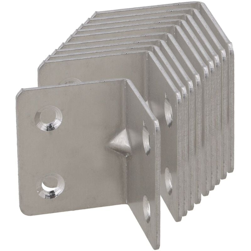 10 Stück 30 x 38 x 1,4 mm 90-Grad-Edelstahl rechtwinklige Metall-Eckstrebenverbindung | 09416917838826