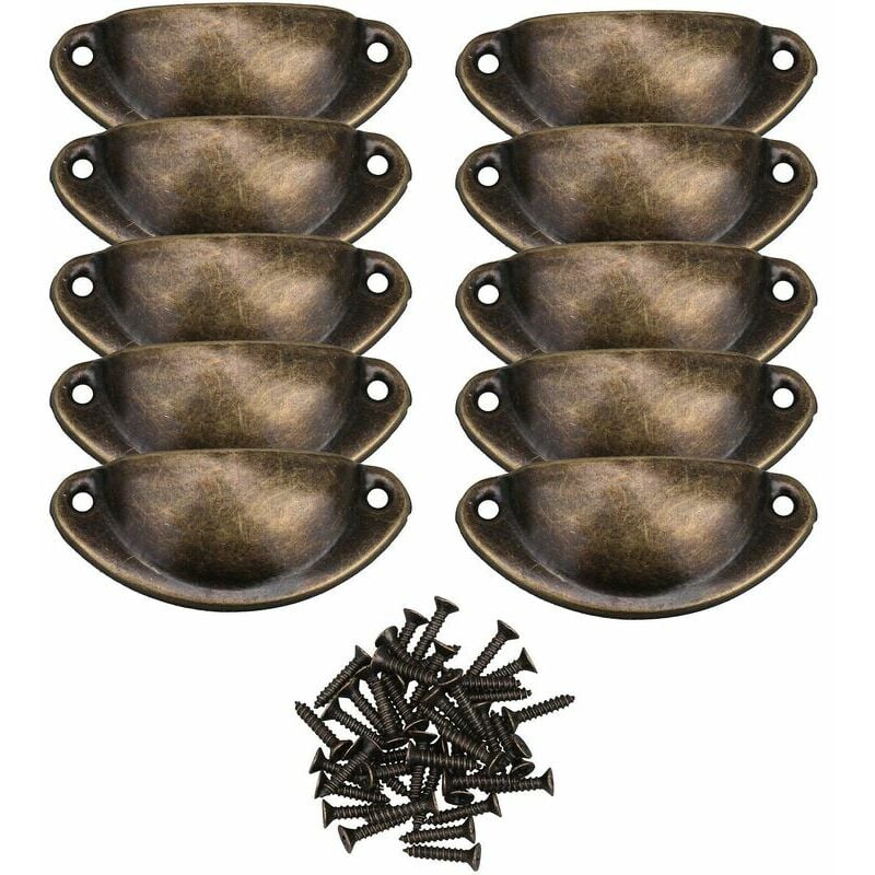 10 Stück 5 x 2 cm Halbkreisform Schubladenmuschel Griff Bronze grün | 07007910196871 10 Stück 5 x 2 cm Halbkreisform Schubladenmuschel Griff Bronze grün | 07007910196871