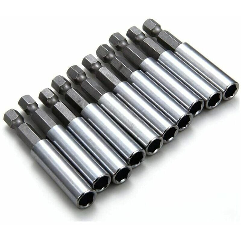10 Stück 60 mm Sechskant 6,35 mm magnetischer Schlagschrauber-Bithalter für elektrische Bohrmaschine, elektrischer Schraubendreher, elektrischer | 07068460537828 10 Stück 60 mm Sechskant 6,35 mm magnetischer Schlagschrauber-Bithalter für elektrische Bohrmaschine, elektrischer Schraubendreher, elektrischer | 07068460537828