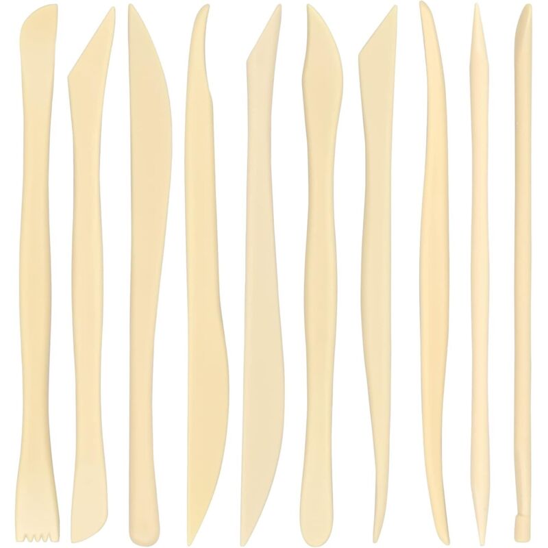 Image of 10-teiliges Bildhauerwerkzeug-Set, Kunststoffmodellierwerkzeuge, doppelseitige Töpferwerkzeuge