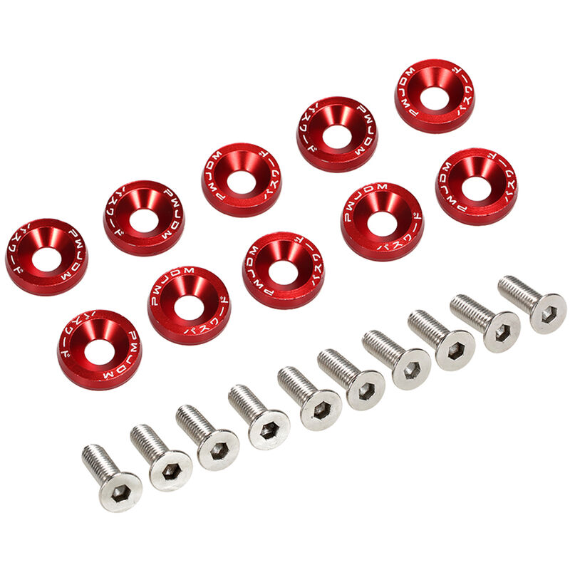 10 Stück Billet-Aluminium-Kotflügel, Stoßstangendichtung, 8 Farben erhältlich Rot | 00755924083775 10 Stück Billet-Aluminium-Kotflügel, Stoßstangendichtung, 8 Farben erhältlich Rot | 00755924083775