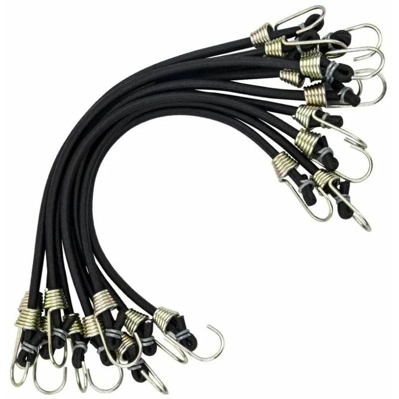 10 Stück Bungee-Seile mit Mini-Bungee-Haken Universelle Hochleistungs-Bungee-Seile Bungee-Seile mit 2 robusten Hakenriemen für Zelt, Camping, | 07634061600379 10 Stück Bungee-Seile mit Mini-Bungee-Haken Universelle Hochleistungs-Bungee-Seile Bungee-Seile mit 2 robusten Hakenriemen für Zelt, Camping, | 07634061600379