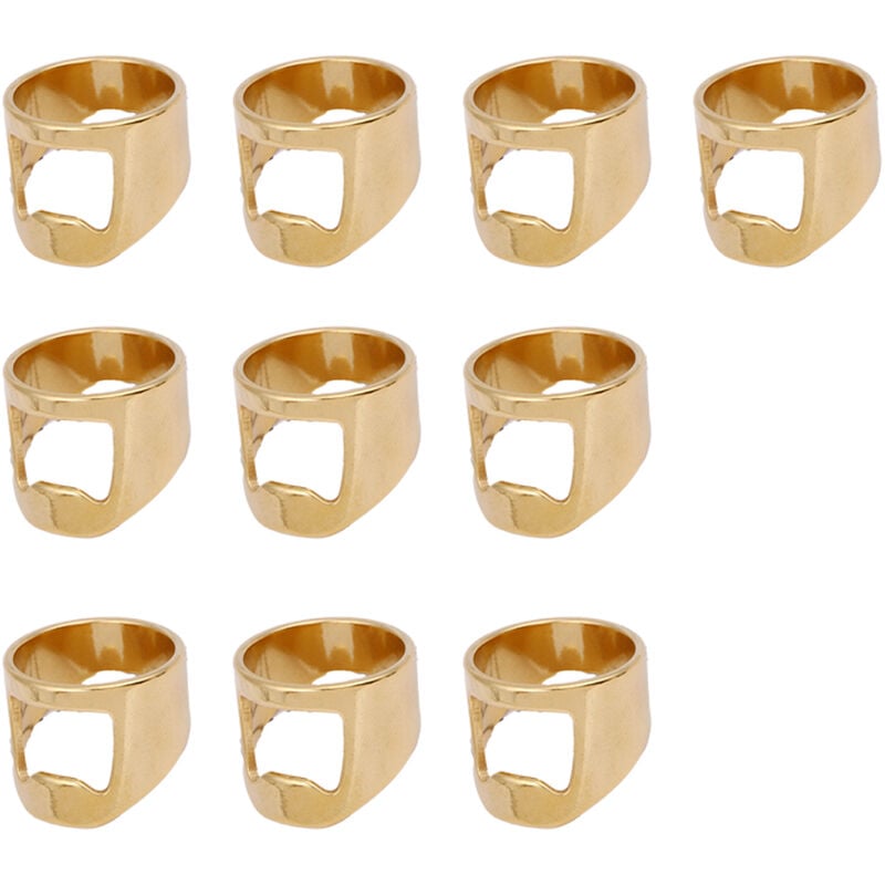10 Stück Edelstahl Bierring Flaschenöffner, einfacher Ring offener Bierflaschenring Ring Flaschenöffner Gold 9 | 06927193398674 10 Stück Edelstahl Bierring Flaschenöffner, einfacher Ring offener Bierflaschenring Ring Flaschenöffner Gold 9 | 06927193398674