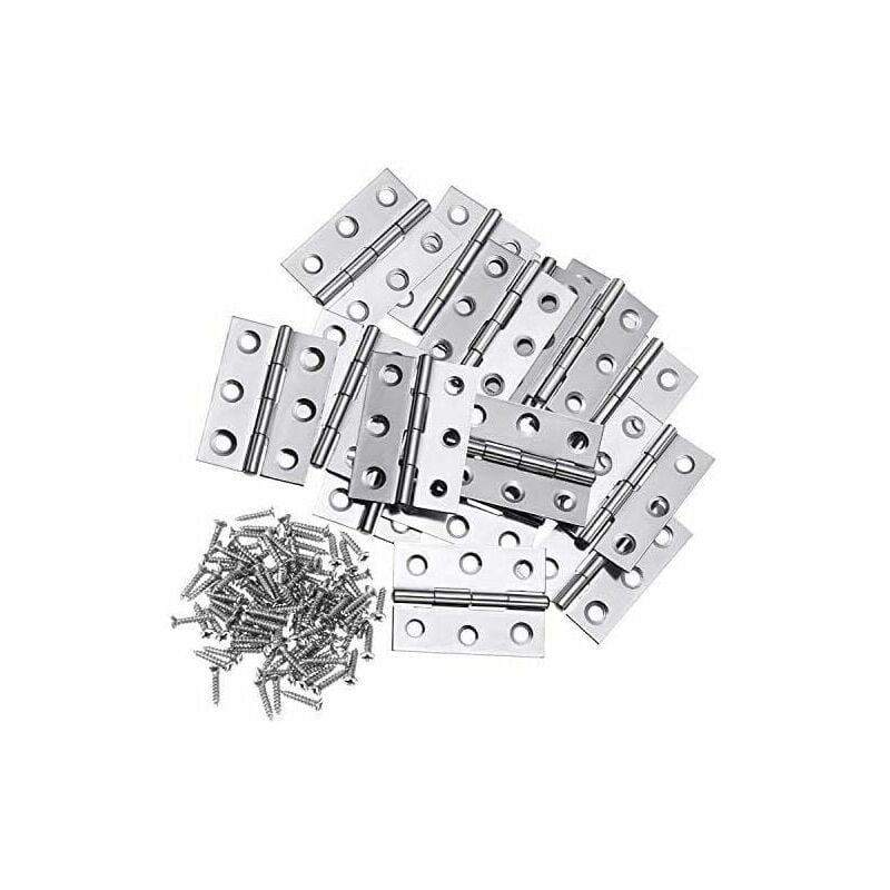 10 Stück Edelstahlscharniere 7,6 cm Klappscharnierverbinder für Wohnmöbel Hardware Schrank Schutztür Schublade (mit 60 Stück 3 12 mm Schrauben) | 07007911056570 10 Stück Edelstahlscharniere 7,6 cm Klappscharnierverbinder für Wohnmöbel Hardware Schrank Schutztür Schublade (mit 60 Stück 3 12 mm Schrauben) | 07007911056570