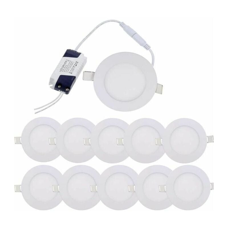 10 Stück Einbau-Downlight LED-Deckeneinbau 3 w Kaltweiß 6000 k Ultradünne runde Platte Einbau-Downlight LED-Einbau | 04537371328991 10 Stück Einbau-Downlight LED-Deckeneinbau 3 w Kaltweiß 6000 k Ultradünne runde Platte Einbau-Downlight LED-Einbau | 04537371328991