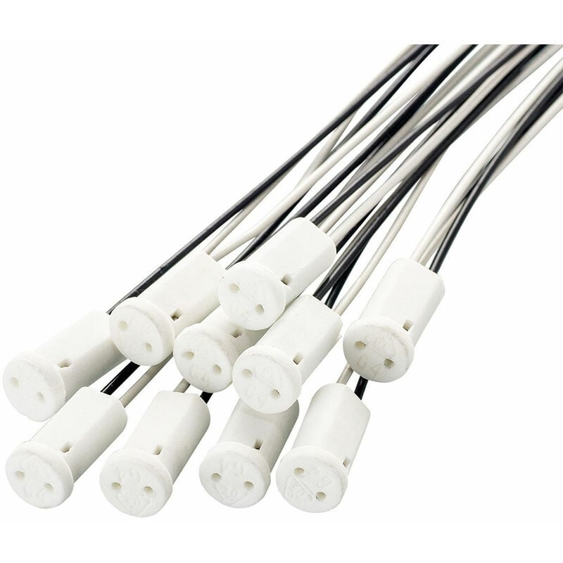 10 Stück G4 LED-Sockelsockelhalter Konvertieren Halogenlampenadapter auf Keramik | 07634066547730