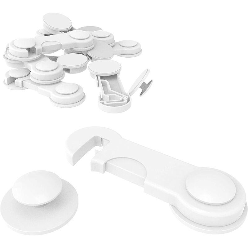 10 Stück Kindersicherheits-Schranktüren, praktische Sicherheits-Sicherheitsschlösser für Babyschubladen, selbstklebend für Schränke, Kühlschrank, | 08734519362046 10 Stück Kindersicherheits-Schranktüren, praktische Sicherheits-Sicherheitsschlösser für Babyschubladen, selbstklebend für Schränke, Kühlschrank, | 08734519362046