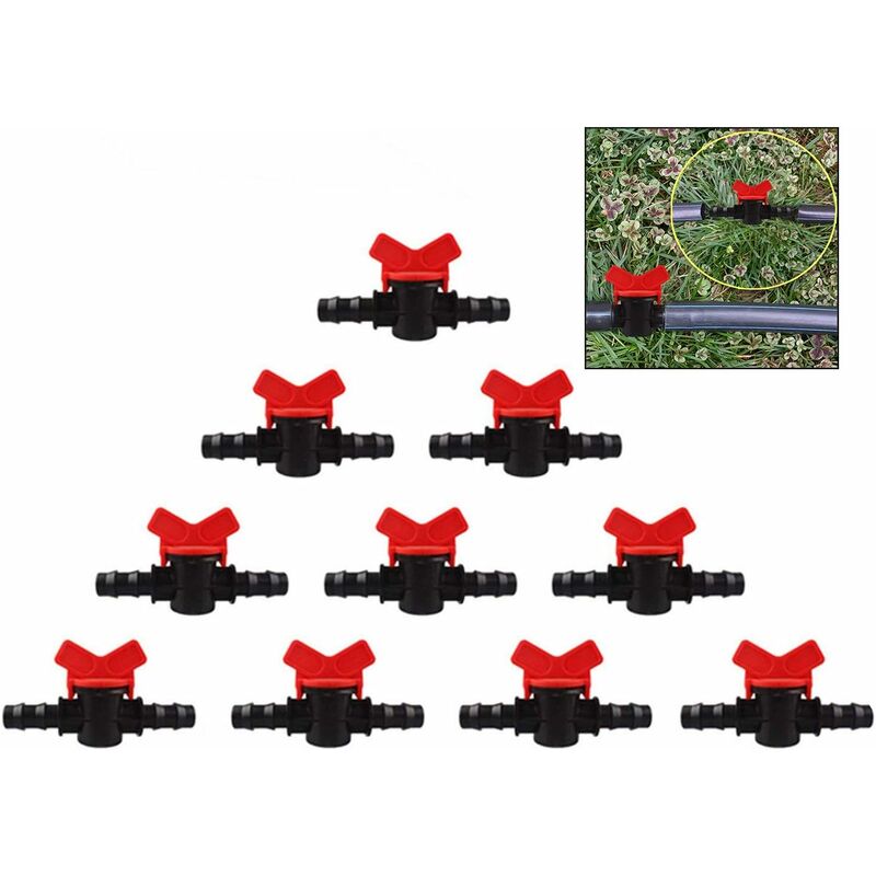 10 Stück Kunststoff-Gartenwasserhahn, Schnellwasserrohr-Ventilanschluss PE-Rohr-Kugelhähne, Gartenbewässerungs-Umschaltventil 16 mm x 16 mm | 09466991172149 10 Stück Kunststoff-Gartenwasserhahn, Schnellwasserrohr-Ventilanschluss PE-Rohr-Kugelhähne, Gartenbewässerungs-Umschaltventil 16 mm x 16 mm | 09466991172149