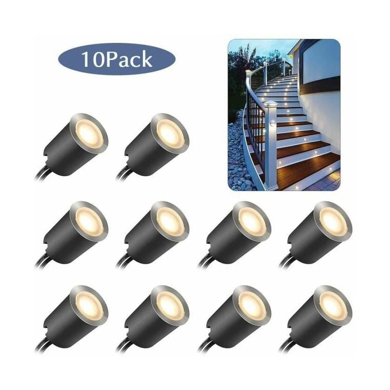 10 Stück LED-Einbauleuchten im Freien wasserdichte Einbauleuchten DC12V Warmweiß für Patio Garden Pathway | 04537371328519 10 Stück LED-Einbauleuchten im Freien wasserdichte Einbauleuchten DC12V Warmweiß für Patio Garden Pathway | 04537371328519