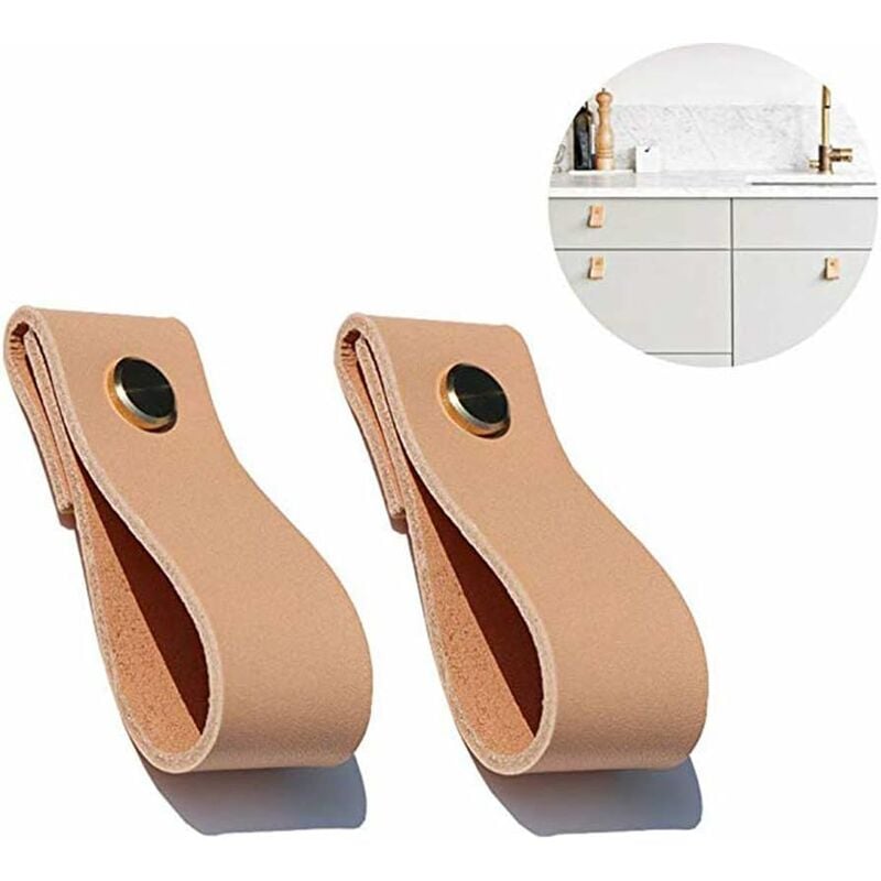 10 Stück Leder Schrank Türgriff Griff Knopf Schublade | 06220058080562 10 Stück Leder Schrank Türgriff Griff Knopf Schublade | 06220058080562