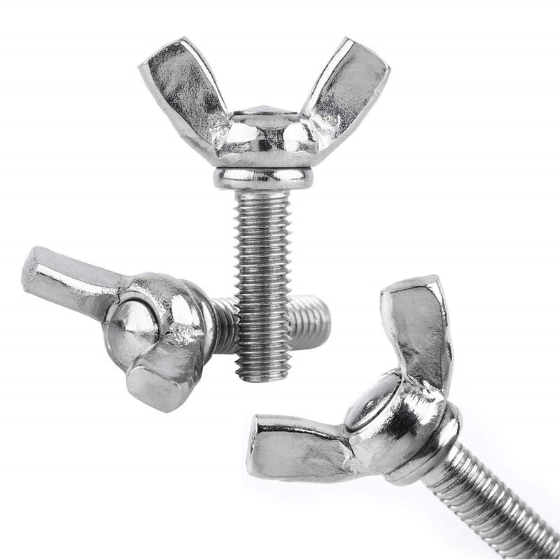 10 Stück Flügelmutter Set M5 Daumenschmetterling Handschrauben Edelstahl Verschluss – 25mm | 08131010843737 10 Stück Flügelmutter Set M5 Daumenschmetterling Handschrauben Edelstahl Verschluss – 25mm | 08131010843737