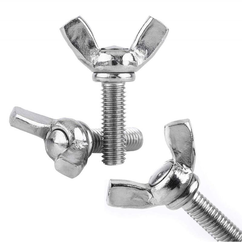 10 Stück Flügelmutter Set M5 Daumenschmetterling Handschrauben Edelstahl Verschluss – 16mm | 08131010843713