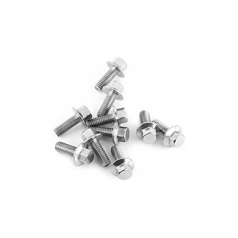 10 Stück M6 Edelstahl SS304 Schraubensatz, Sechskantflanschschraube Befestigungsschrauben mit Unterlegscheibe (M616) | 07007911023855 10 Stück M6 Edelstahl SS304 Schraubensatz, Sechskantflanschschraube Befestigungsschrauben mit Unterlegscheibe (M616) | 07007911023855