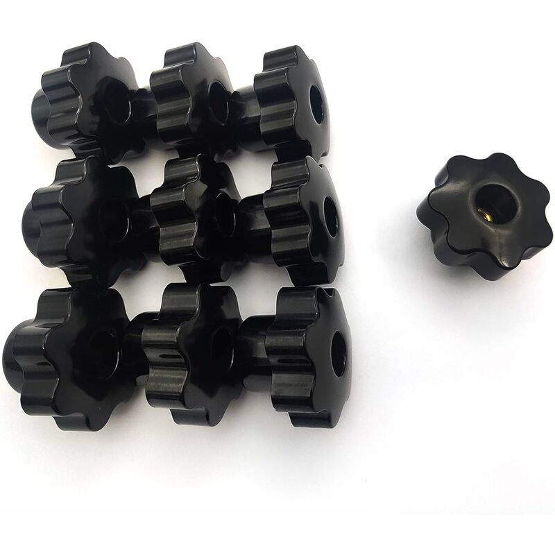 10 Stück M8-Gewinde-Klemmknöpfe, Sternform-Klemmmuttern-Knopf, Innengewinde-Knopfgriff für Werkzeugmaschinenknopf – Schwarz | 06220058151514 10 Stück M8-Gewinde-Klemmknöpfe, Sternform-Klemmmuttern-Knopf, Innengewinde-Knopfgriff für Werkzeugmaschinenknopf – Schwarz | 06220058151514