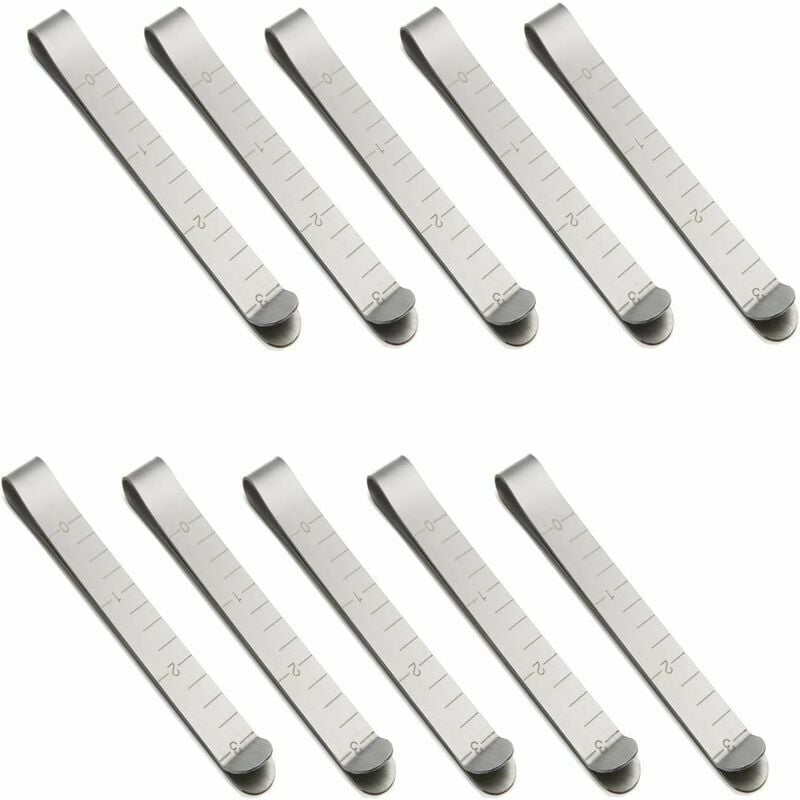 10 Stück Nähklammern, 7,6 cm Edelstahl-Saumklammern, Wunderklammer, Quiltlineal, Markierungs- und Markierungszubehör | 06286534877545