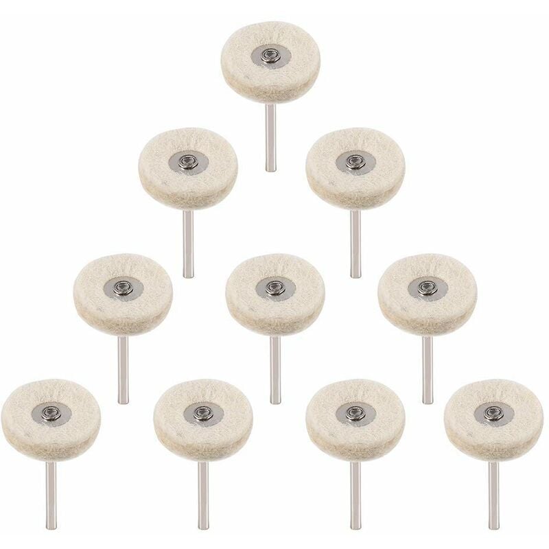 10 Stück Polierscheibe 25 mm Wollfilz Polierscheiben Bohrer Schleifscheiben Bürsten Drehwerkzeug mit Griff | 06286529007902 10 Stück Polierscheibe 25 mm Wollfilz Polierscheiben Bohrer Schleifscheiben Bürsten Drehwerkzeug mit Griff | 06286529007902