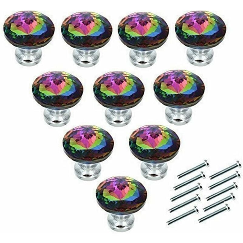 10 Stück runde klare Kristallknöpfe für Küchenmöbel Schubladen Küchenschränke Schließgriffe mit M4x25mm Schrauben | 06220058113307 10 Stück runde klare Kristallknöpfe für Küchenmöbel Schubladen Küchenschränke Schließgriffe mit M4x25mm Schrauben | 06220058113307